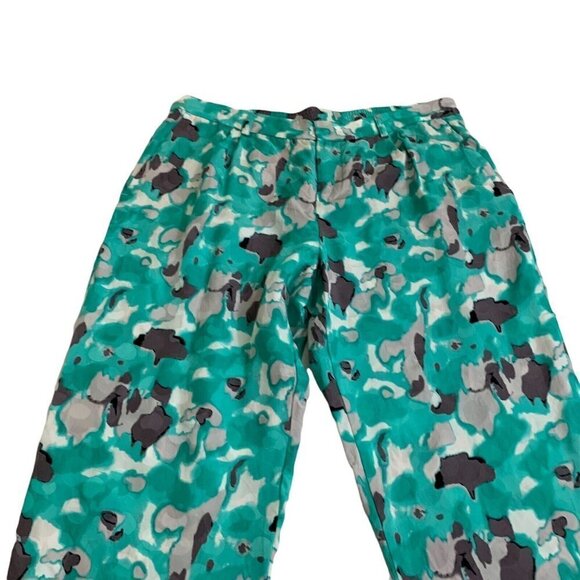 Catherine Malandrino Women's Size 10 Lounge Pants Silk Look Tie Dye Wide Leg - Picture 2 of 7